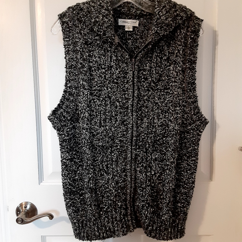 Coldwater Creek hooded sweater vest